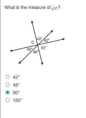 What is the measure of Angle c?-example-1