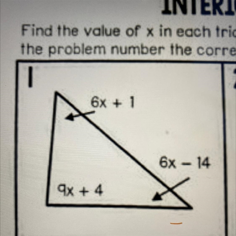 The x is the same number in all of them but what is it!!-example-1