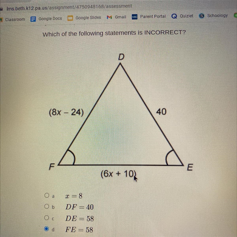 Which of the following statements is INCORRECT?-example-1