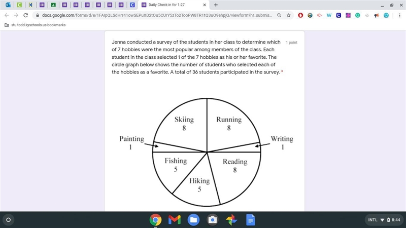 EASY! PLS HELP! According to the graph, what is the ratio of the number of students-example-1