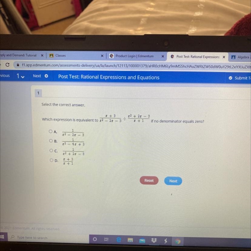 Which expression is equivalent to if no denominator equals zero-example-1