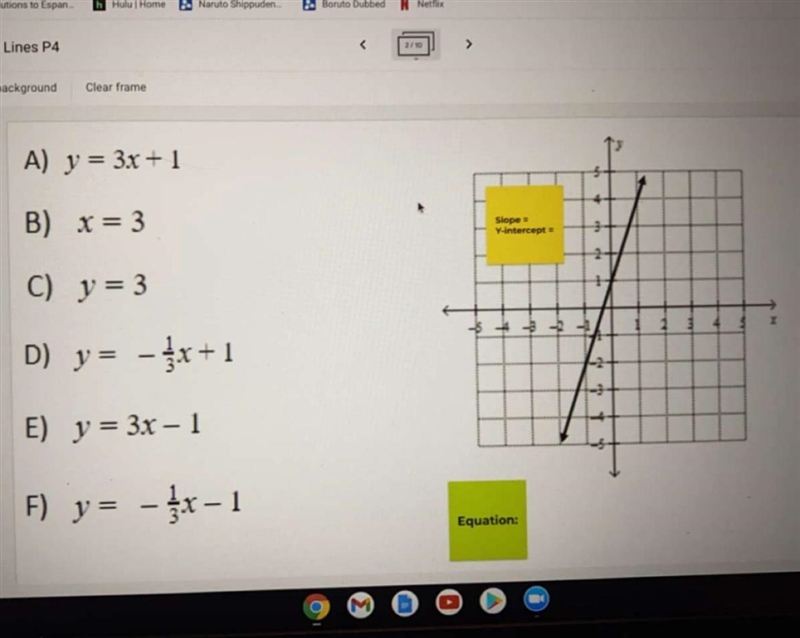 Which one of these represents the graph in this picture right here ? A,B,C,D,E or-example-1