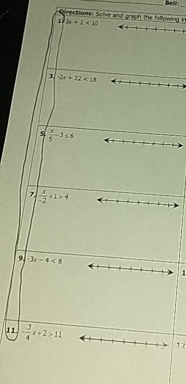 Please solve and graph the following inequalities. show all steps thank you. ​-example-1