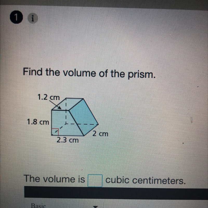 Find the volume of the prism.-example-1