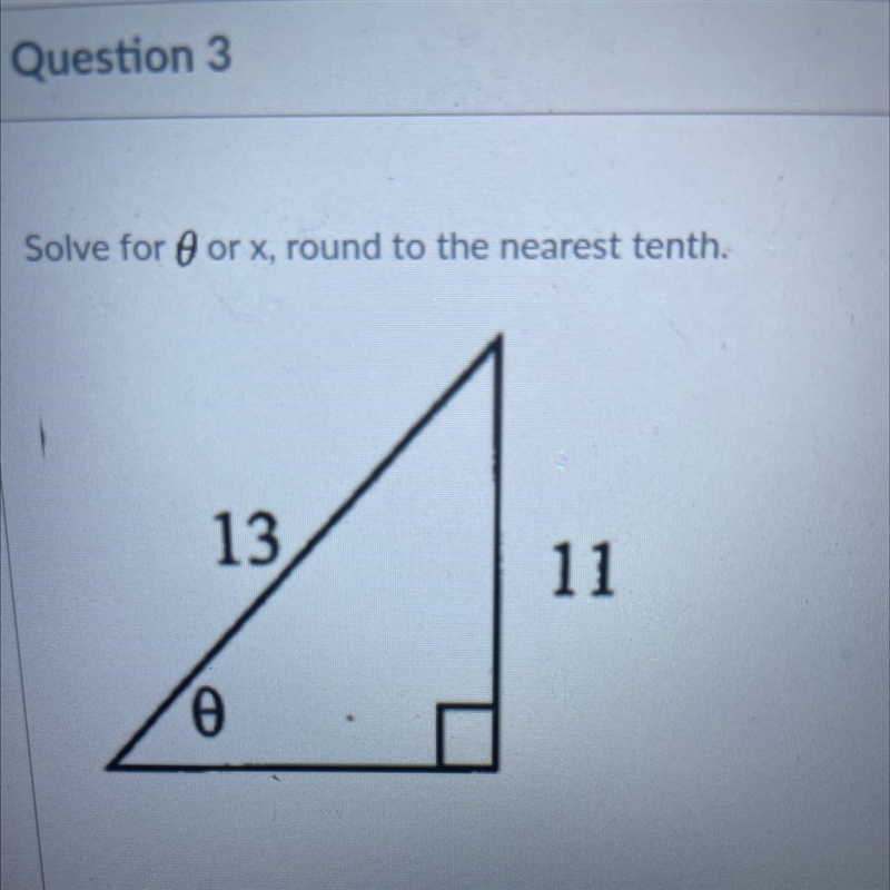 Solve for A or x, round to the nearest tenth. 13 11-example-1