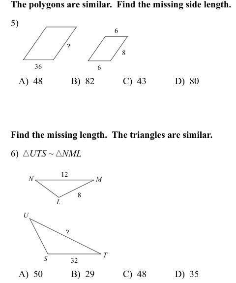 Find the missing side length-example-1