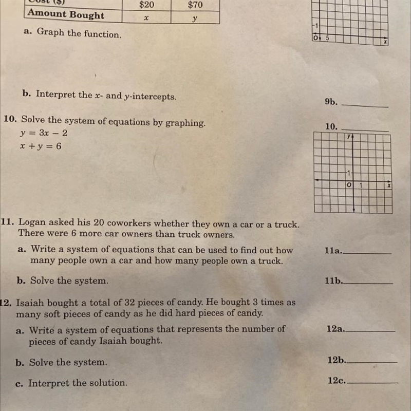 Solve the system of equations by graphing. y = 3x - 2 x + y = 6-example-1