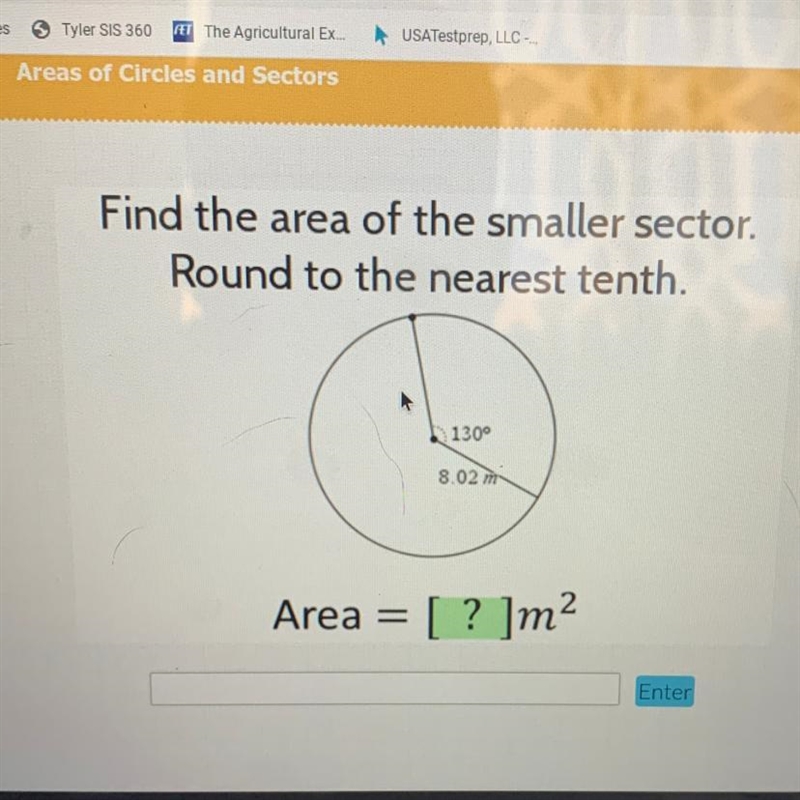 Areas of circles and sectors-example-1