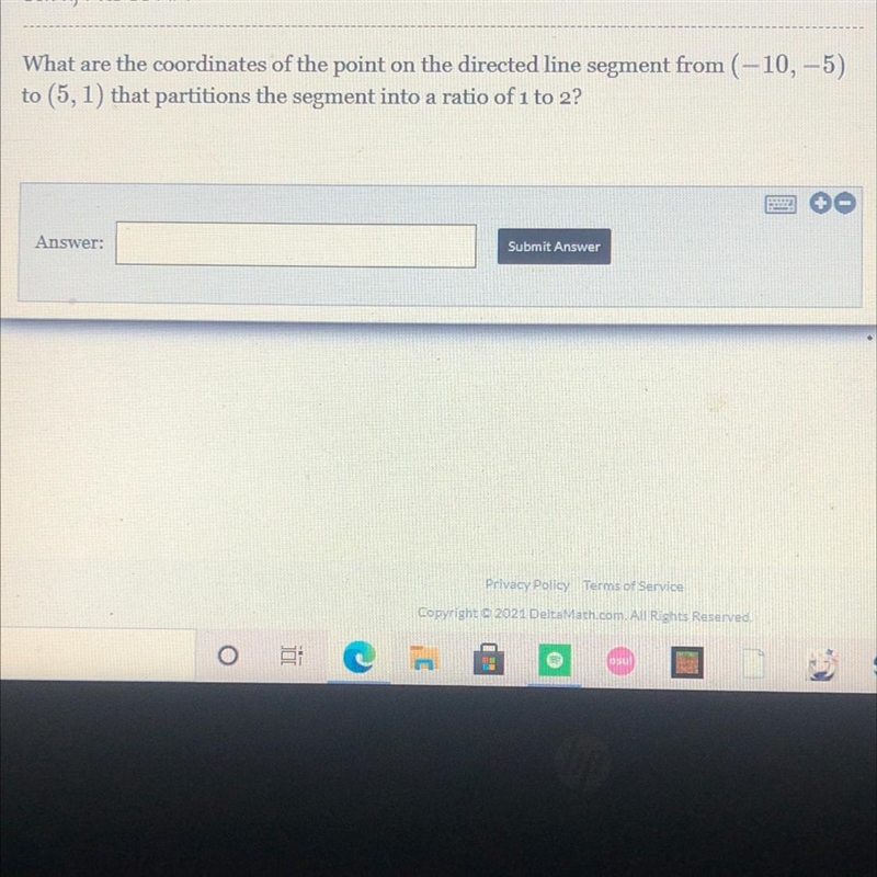 (please help) What are the coordinates of the point on the directed line segment from-example-1