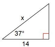 HELP DUE IN 10 MINS! Use right triangle trig to solve for the missing angles. Round-example-1