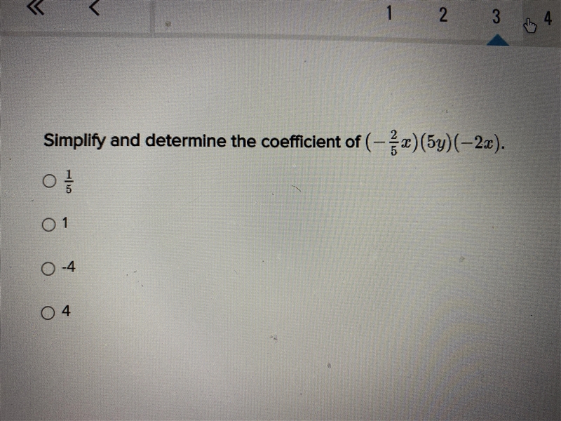 Simplify and Determine the coefficient of: Please help.-example-1