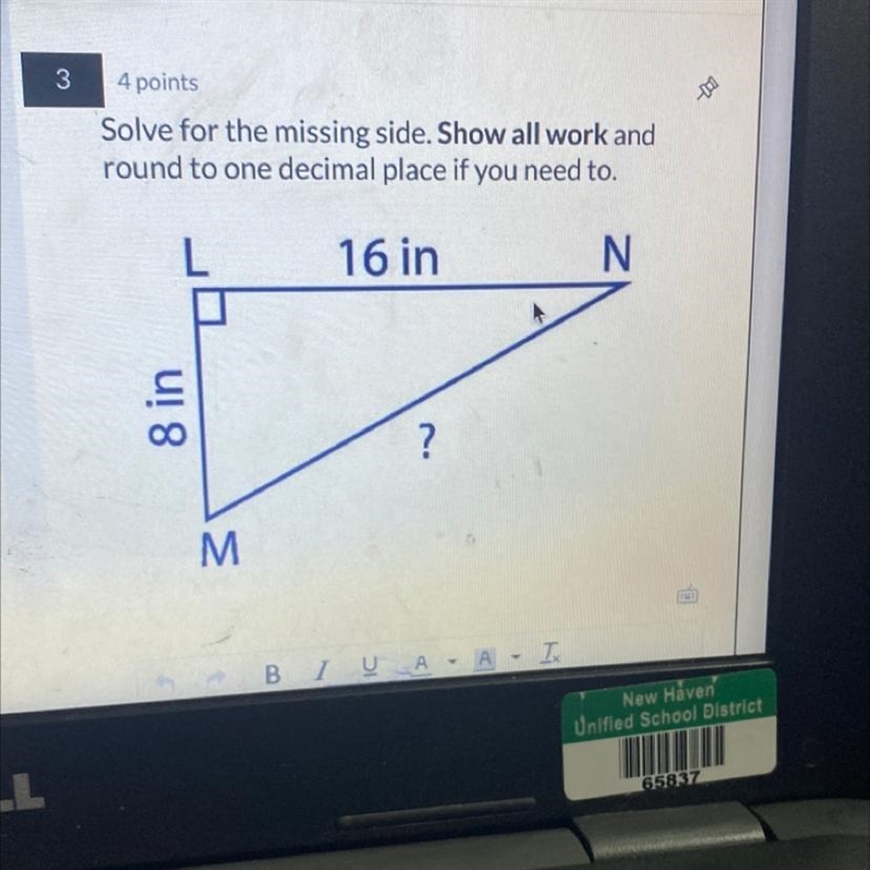 Solve issuing Pythagorean theorem-example-1