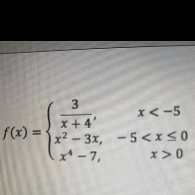 HELP ME PLS!! Find the value of f(-6), also find the value of f(0) and find the value-example-1