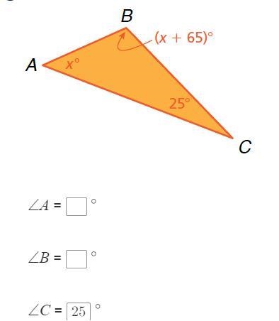 Find the measures of the interior angles of the triangle-example-1