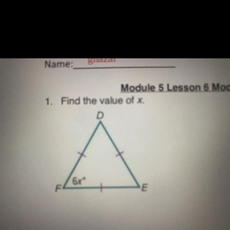 1. Find the value of x. Please I need help now-example-1