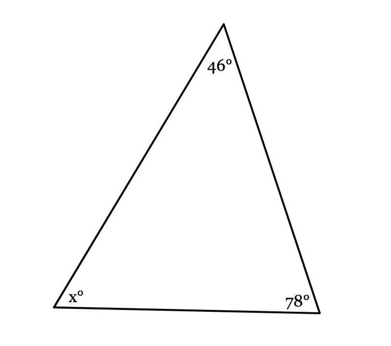 The measures of the angles of a triangle are shown in the figure below. Solve for-example-1