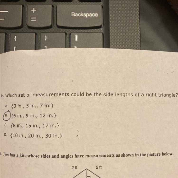 Help solve this I’m not sure if my answer was right. Pythagorean theorem.-example-1