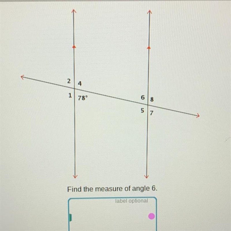 Find the measure of angle 6-example-1