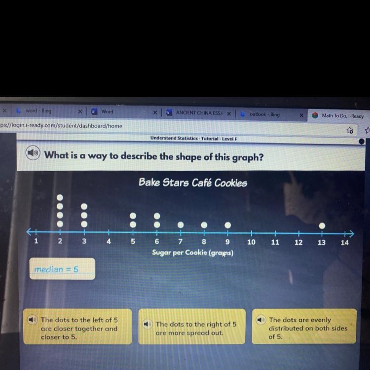 What is a way to describe the shape of this graph-example-1