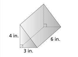 What is the surface area of the triangular prism? A. 13 in.2 B. 36 in.2 C. 78 in.2 D-example-1