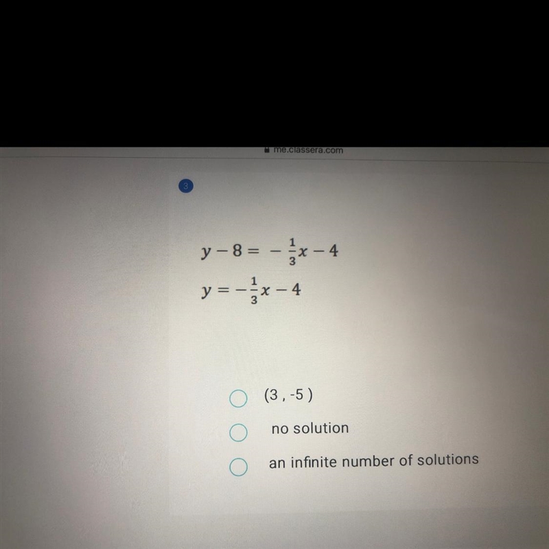 · y = -7x-2 Y+ 3 = -7x+1 (2,3) O no solution an infinite number of solutions-example-1