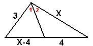 Given Angle 1 = Angle 2, find X. X =-example-1