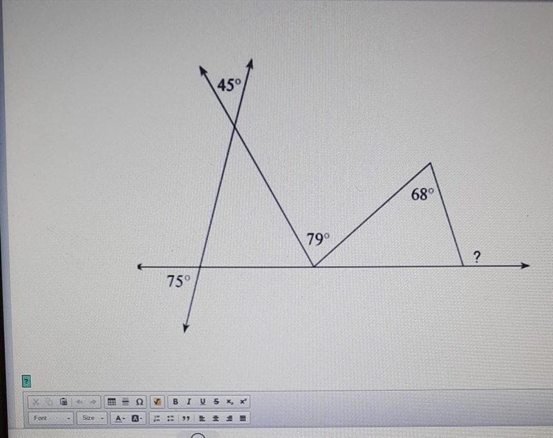 Find the missing angle​-example-1