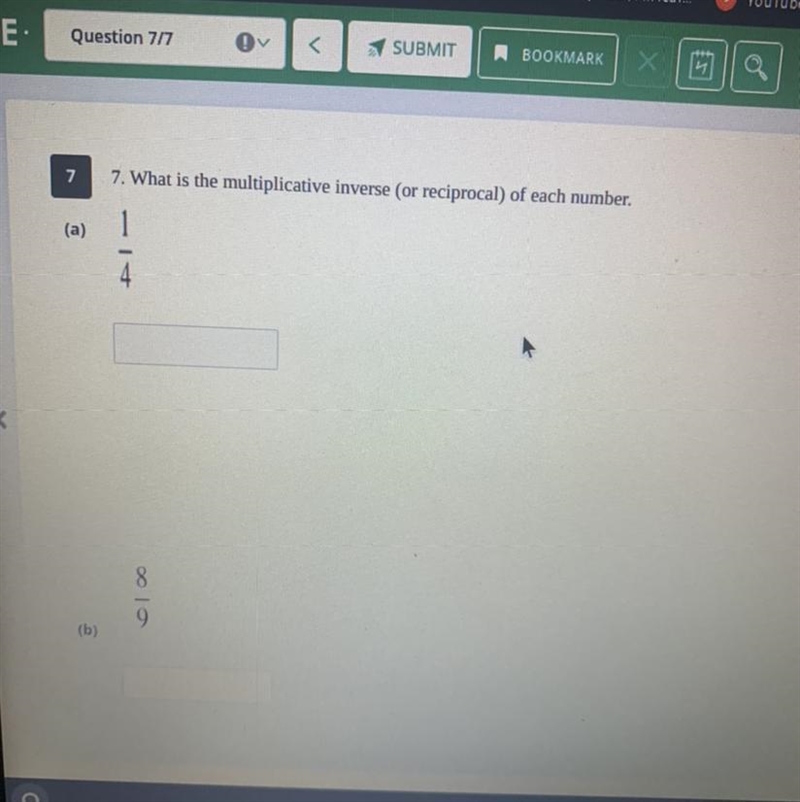 What is the multiplication inverse or reciprocal of each number?-example-1