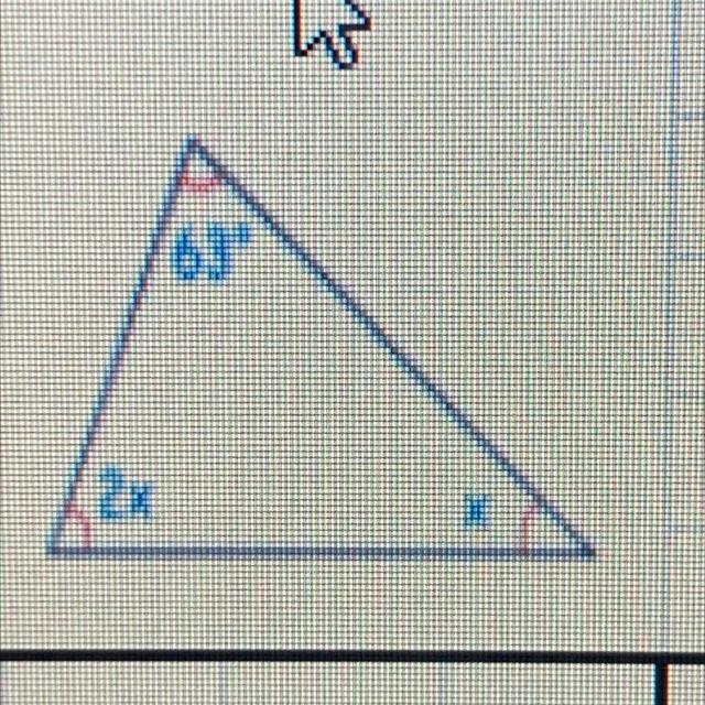 Shown is a triangle. The three angles add up to give 180° (a) Write down an equation-example-1