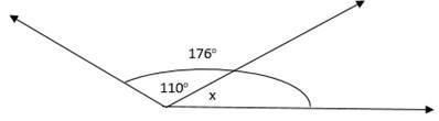 What is the value of x? A) 56° B 46° C) 76° D) 66°-example-1