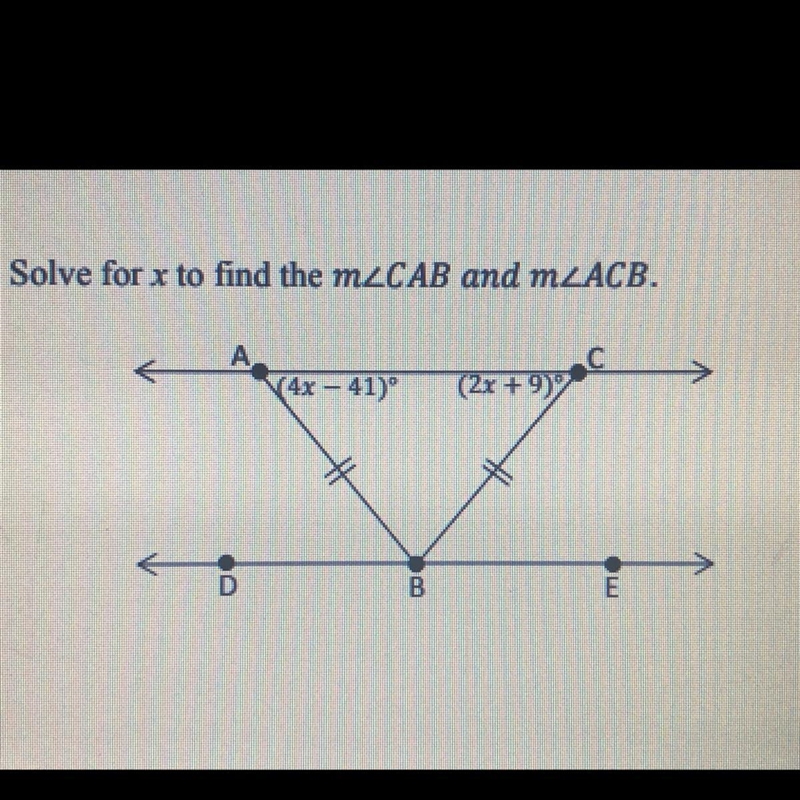 I have to solve for x-example-1