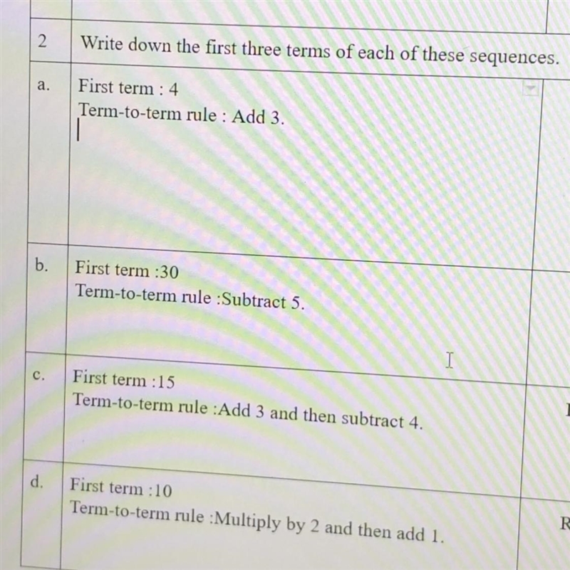 Answer these year7 math questions and you will get points :) thanks-example-1