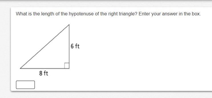 What is the length of the hypotenuse of the right triangle? Enter your answer in the-example-1