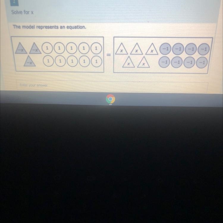 The model represents an equation Solve for X-example-1