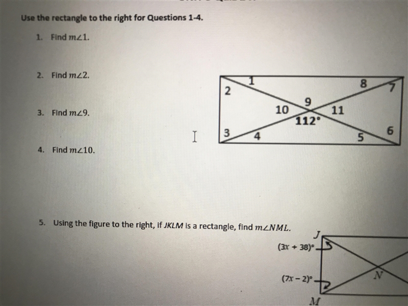 Use the Rectangle to the right for Questions 1-4-example-1