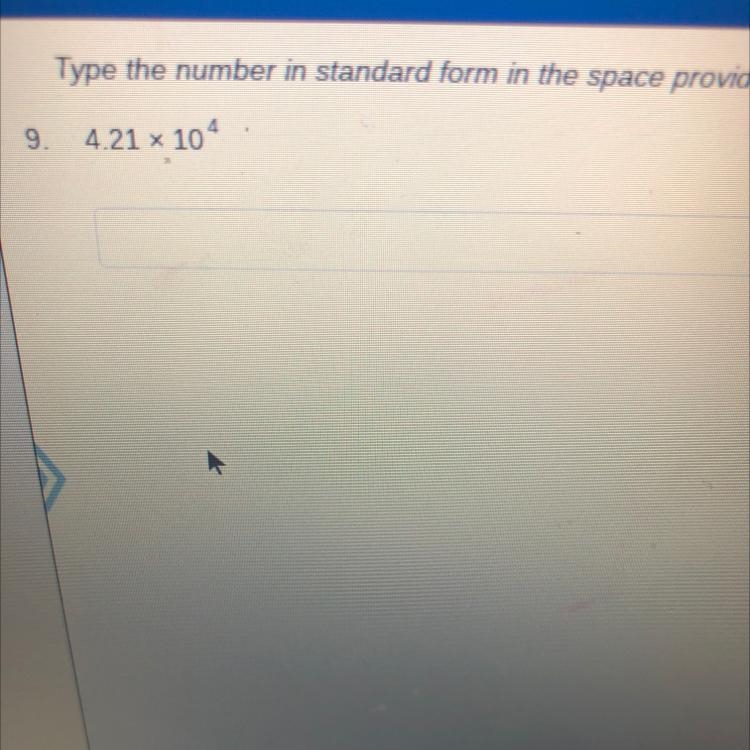 Type the number in standard form 4.21 x 10^4-example-1