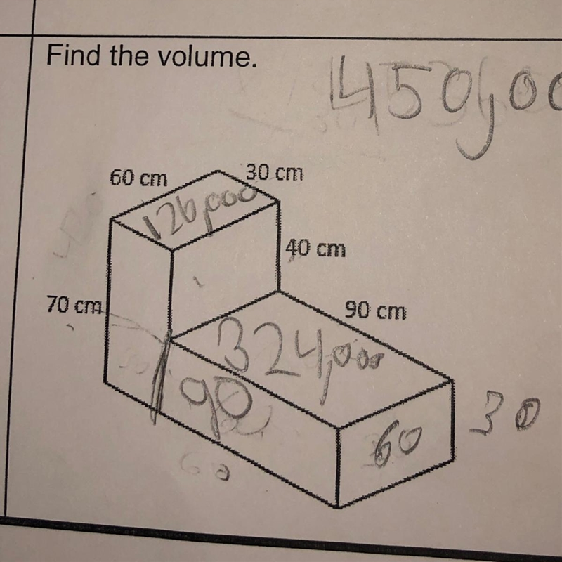 Please don’t mind my writing! but please help me find the volume of this figure!!-example-1