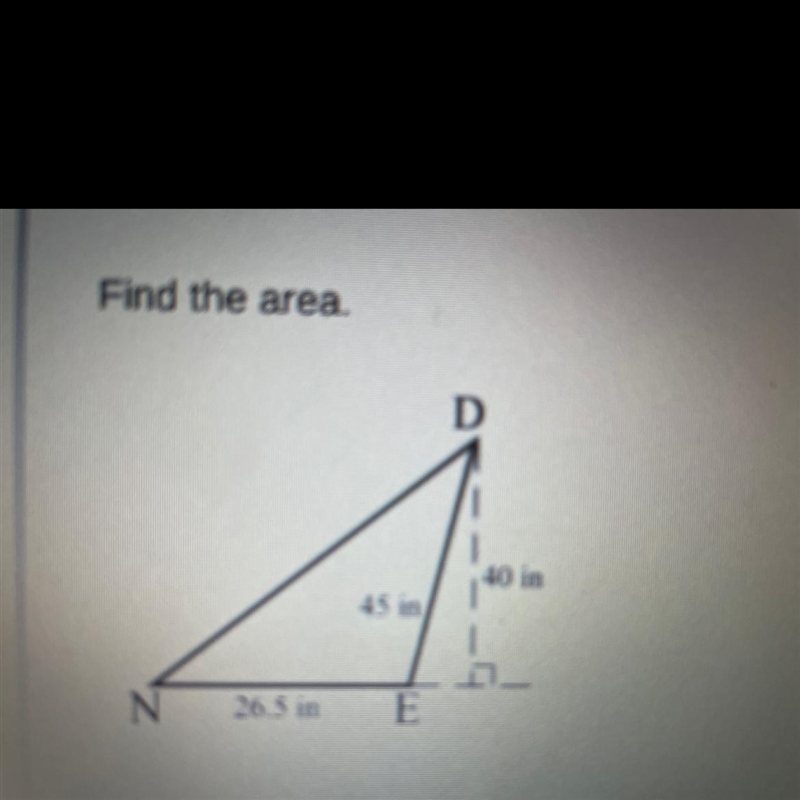 PLEASE HELPP!!!! Find the area. A.530in² B. 779in² C.390in² D.1060in²-example-1