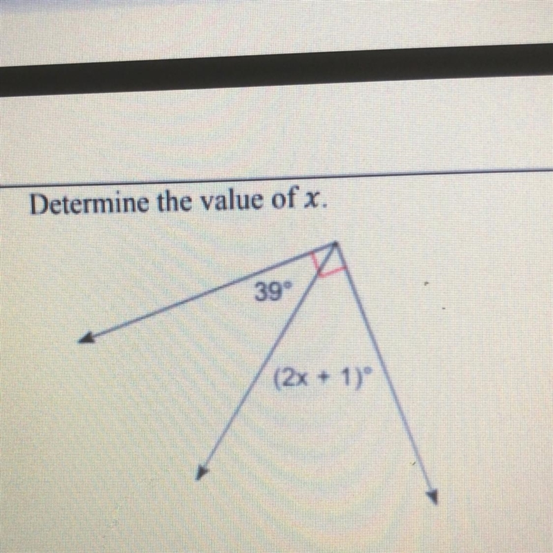 Determine the value of x.-example-1