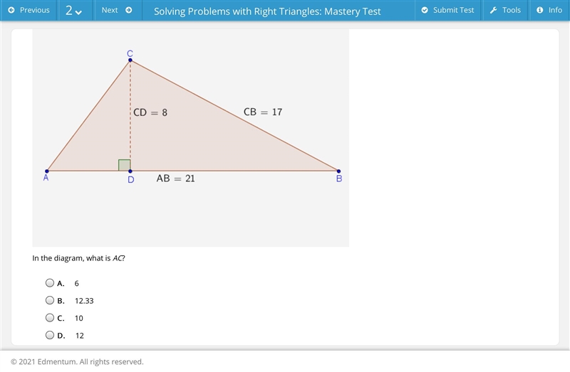 In the diagram, what is AC?-example-1