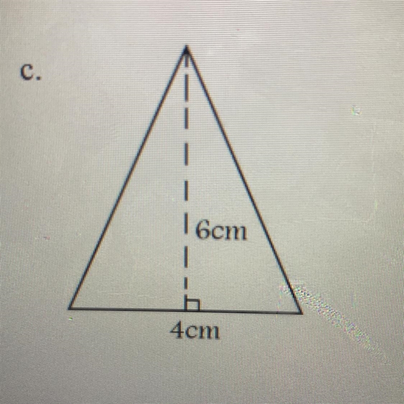 Find the area for this triangle-example-1