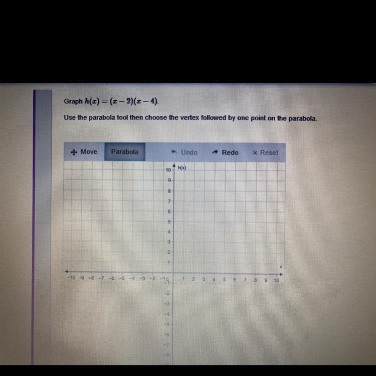 Graph h(x) = (x - 2)(x - 4)-example-1