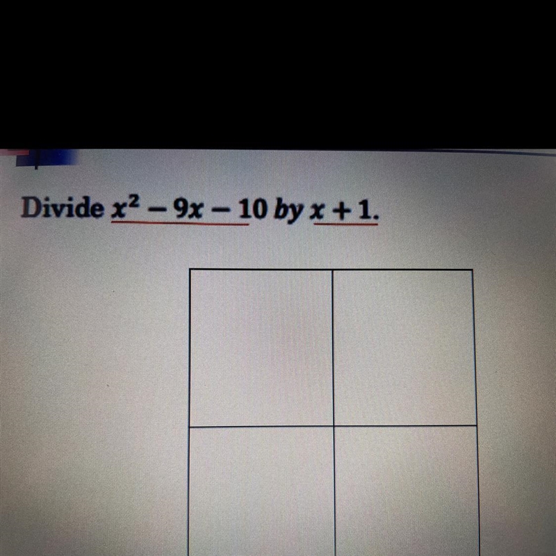 X^2-9x-10 by x+1 Divide-example-1