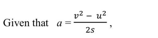 Make v the subject of the formula.-example-1