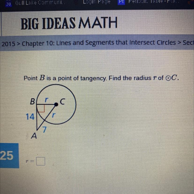 Find the radius r of C.-example-1