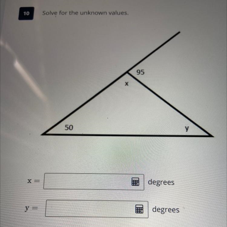 Solve for the unknown values.-example-1