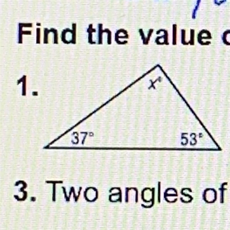 Find the value of x in each triangle-example-1