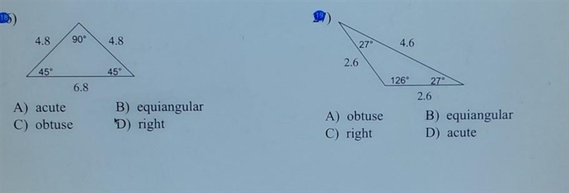 Someone help with this please you have to classify and construct the triangles​-example-1