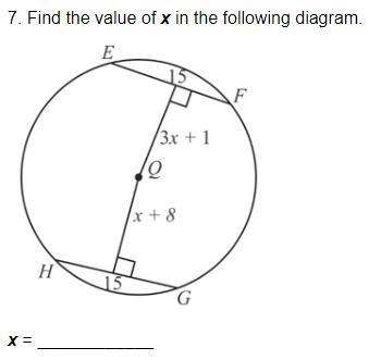 Find the value of x in the following diagram.-example-1