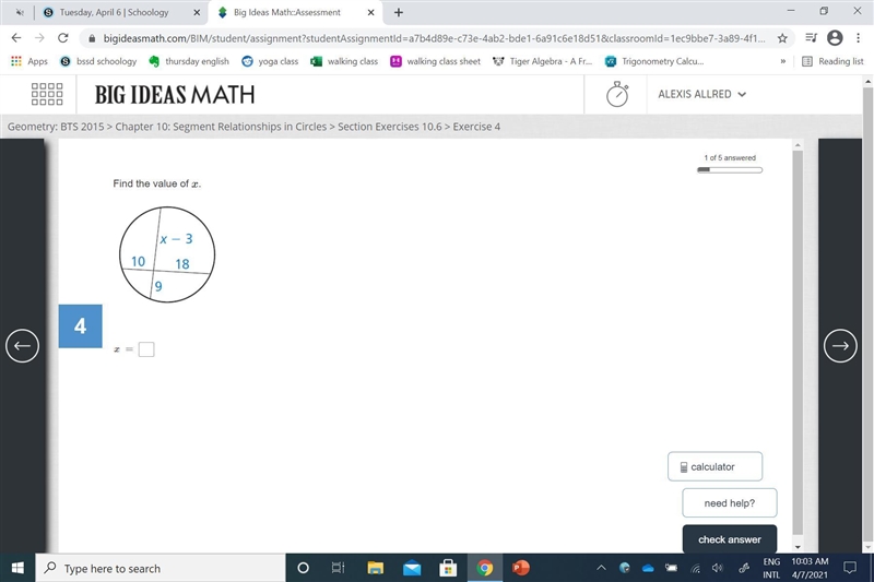 Help with segment relationships in circles...picture attatched.-example-1